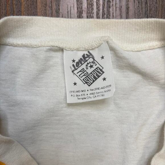 Vintage Retro White and Yellow Baseball Jersey From the 70s One Size - Picture 2 of 6